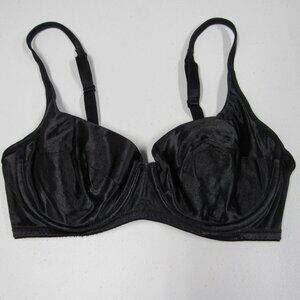 Vintage 90’s Victoria's Secret Second Skin Satin Shiny Black Lined Bra sz 34C